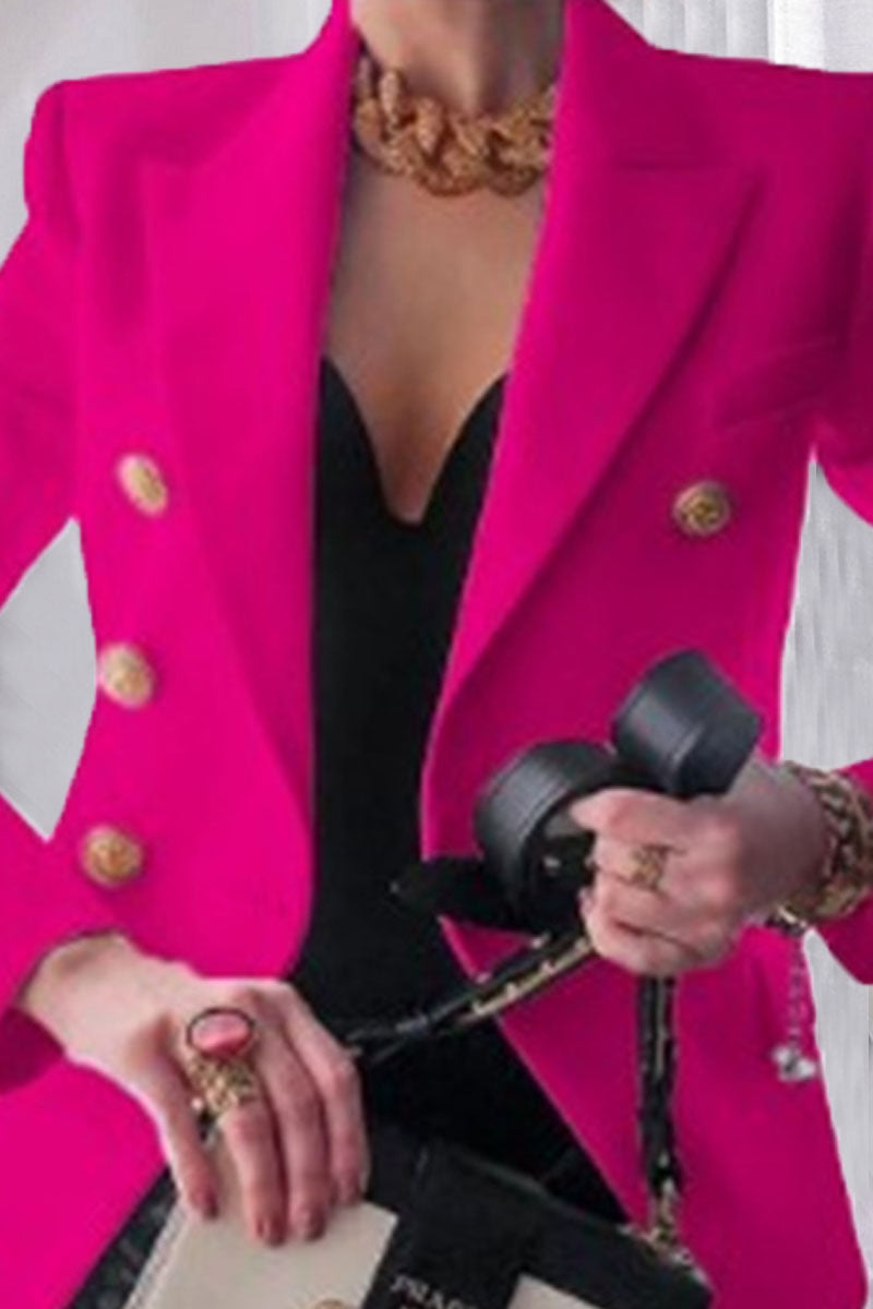 Kaynafashions - Fashion Casual Solid Patchwork Turn-back Collar Outerwear(8 colors)