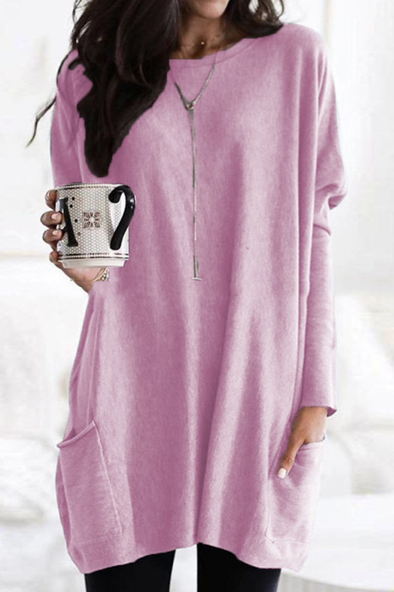 Kaynafashions - Fashion Solid Patchwork O Neck Tops