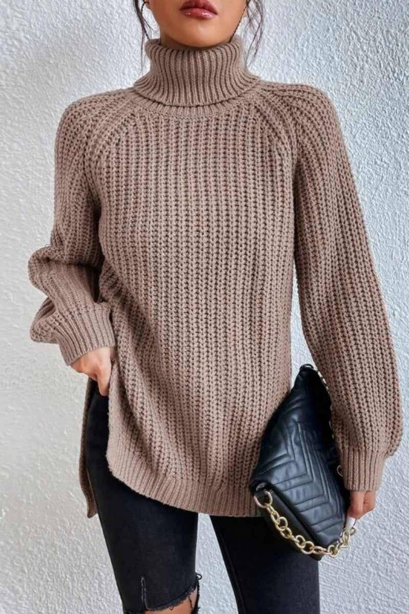 Kaynafashions - Casual Solid Basic Turtleneck Tops