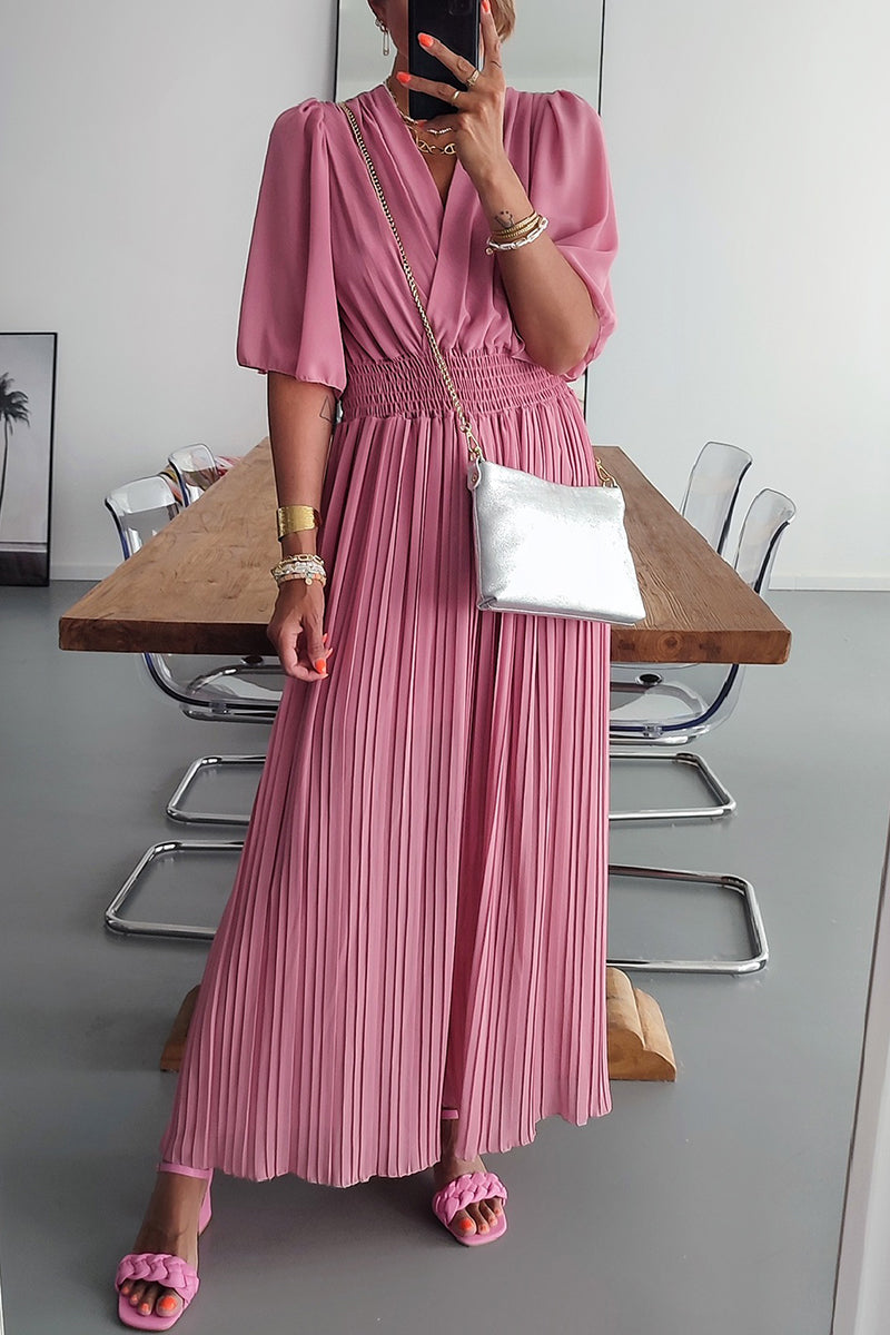 Kaynafashions - Casual Solid Fold V Neck Loose Jumpsuits