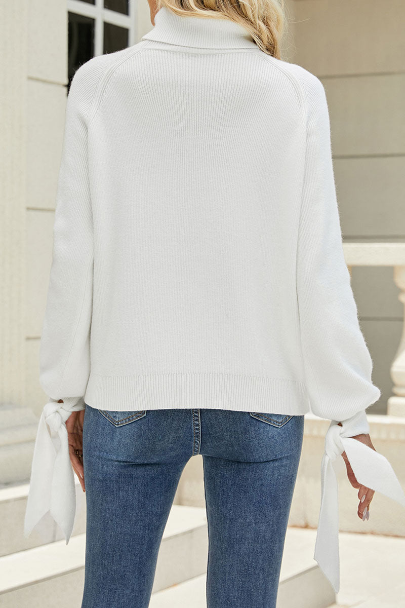 Kaynafashions - Casual Solid Frenulum O Neck Sweaters(5 colors)