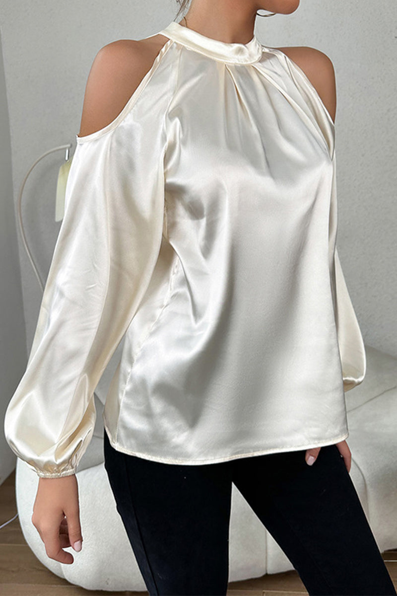 Kaynafashions - Celebrities Elegant Solid Frenulum Halter Tops