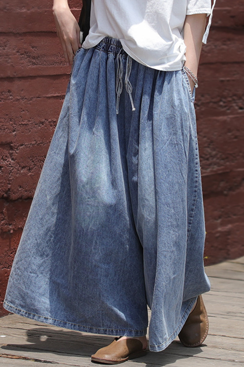 Kaynafashions - Street College Solid Frenulum High Waist Boot Cut Denim Jeans