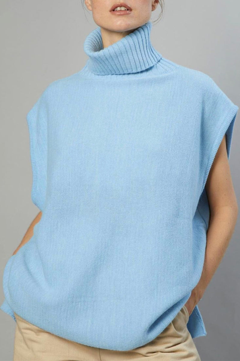 Kaynafashions - Work British Style Solid Patchwork Turtleneck Tops