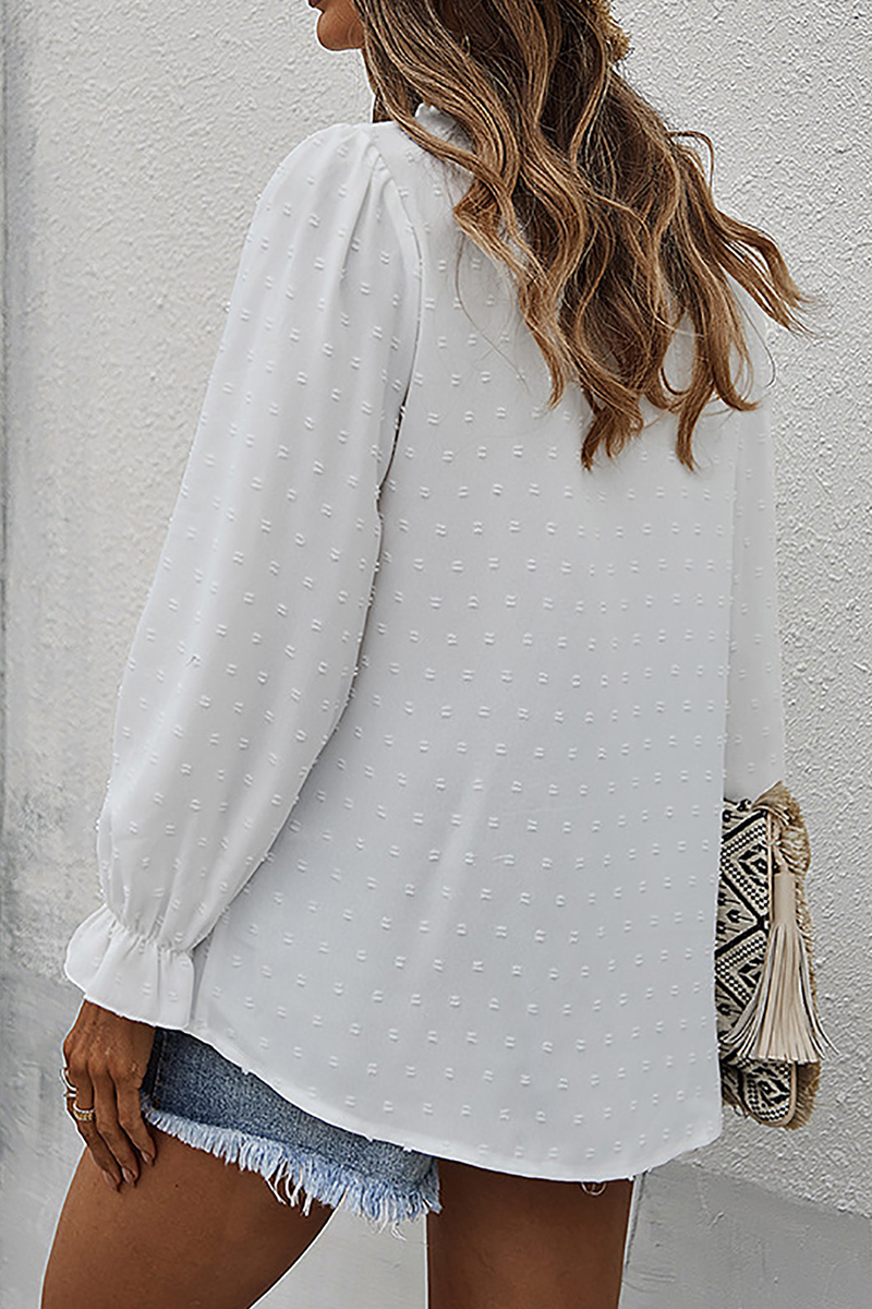 Kaynafashions - Casual Solid Patchwork V Neck Tops(4 colors)