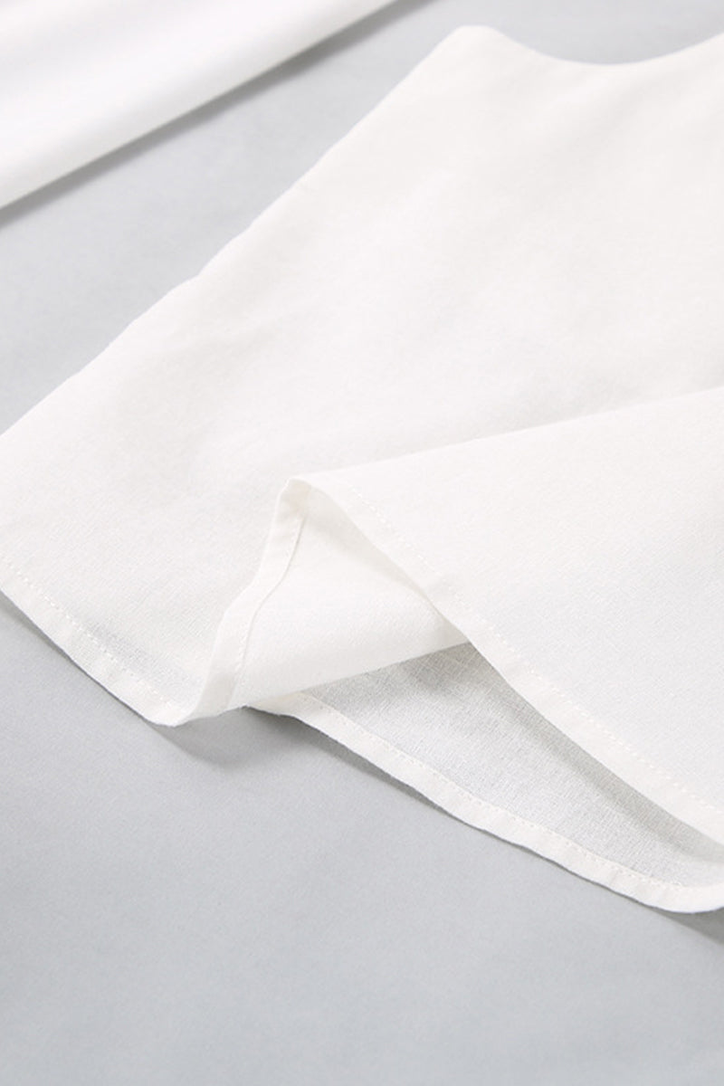 Kaynafashions - Casual Solid With Belt Bright Silk Square Collar Sleeveless Two Pieces