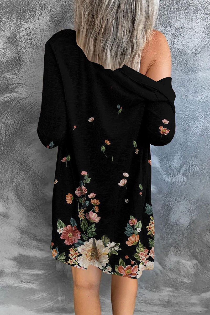 Kaynafashions - Street Print Patchwork Cardigan Collar Outerwear