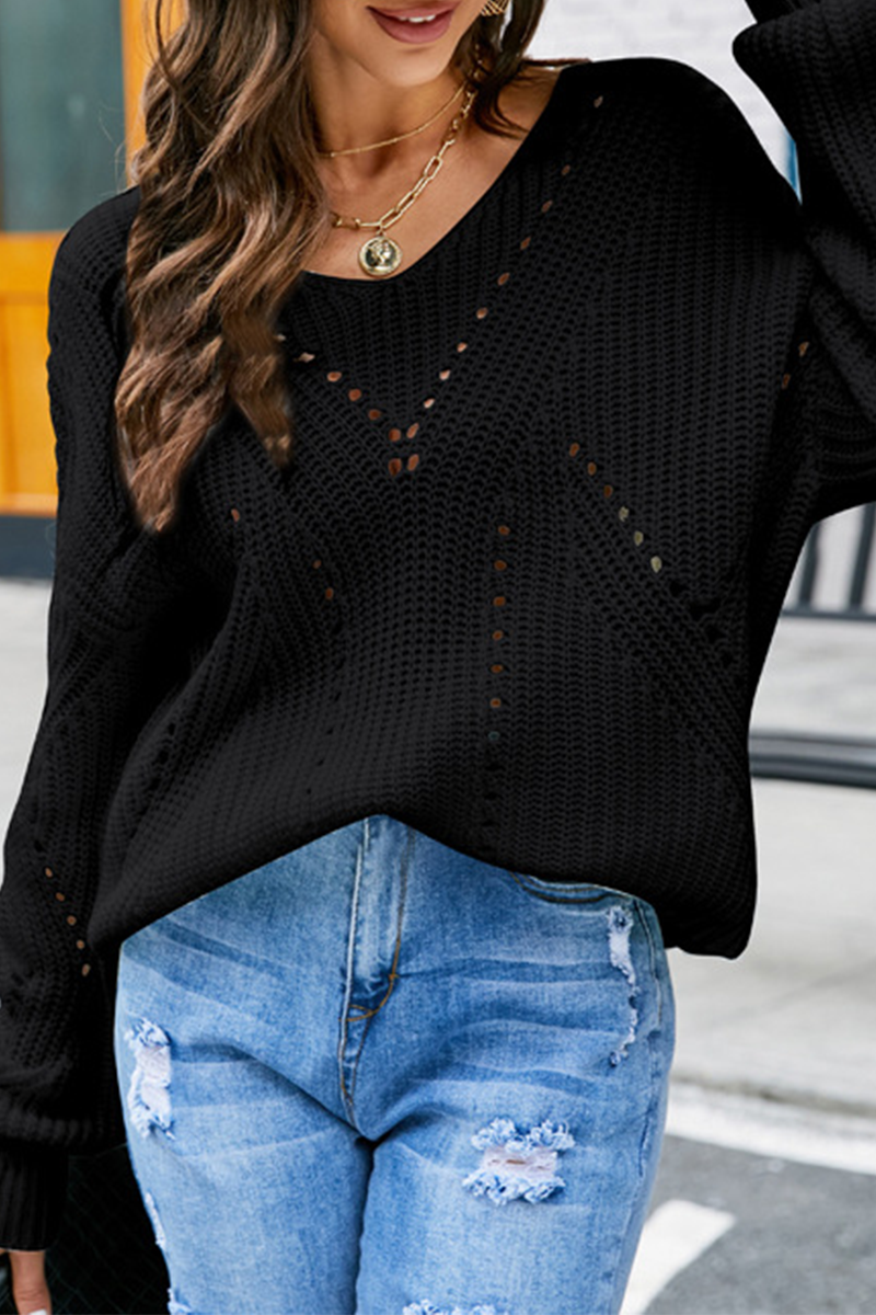 Kaynafashions - Casual Solid Patchwork O Neck Tops