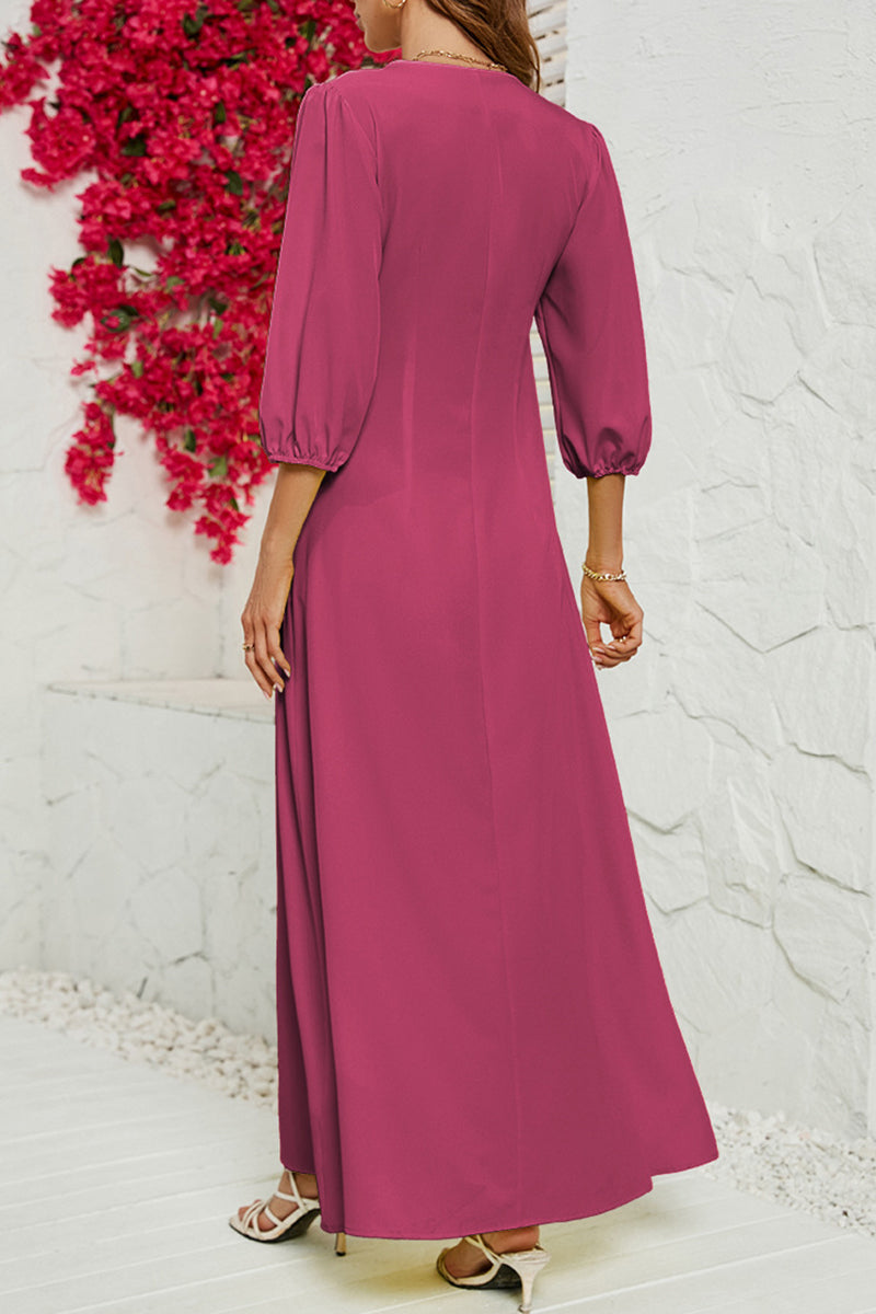 Kaynafashions - Casual Solid Buckle Shirt Dress Dresses(3 Colors)