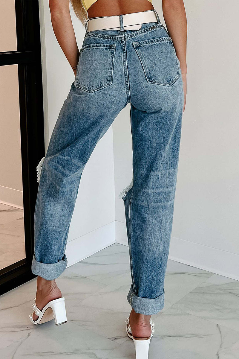 Kaynafashions - Sexy Patchwork Ripped Denim Jeans