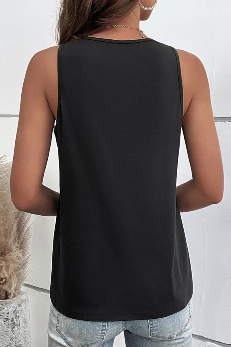 Kaynafashions - Casual Simplicity Solid Hollowed Out V Neck Tops