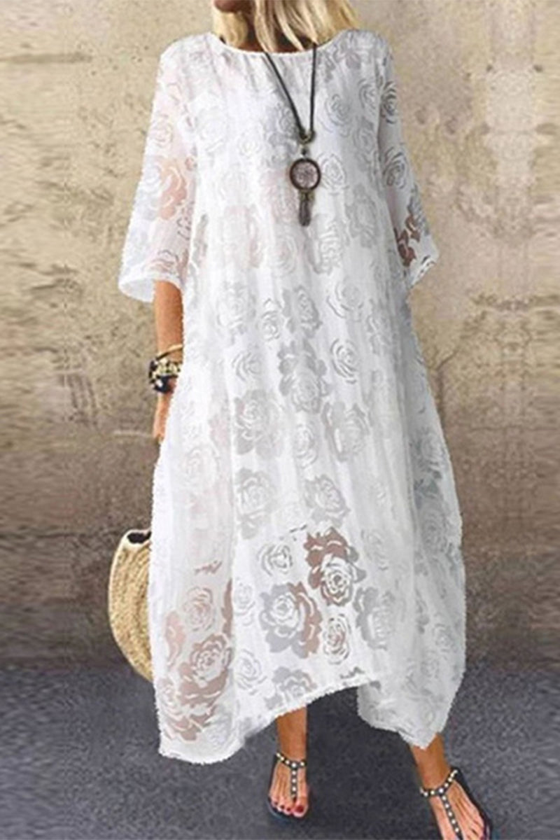 Kaynafashions - Lace O Neck Princess Dresses(3 Colors)