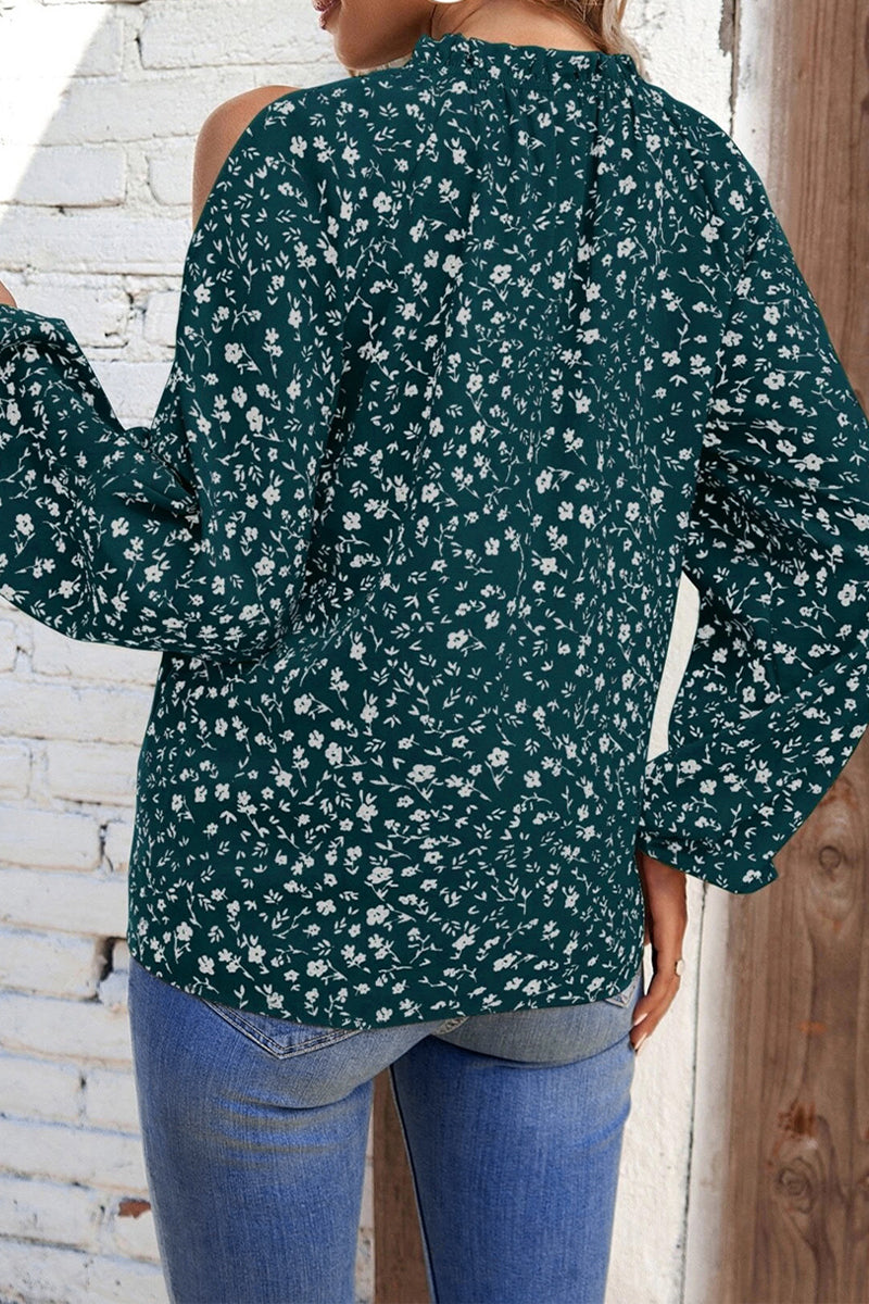 Kaynafashions - Sweet Print Patchwork O Neck Tops