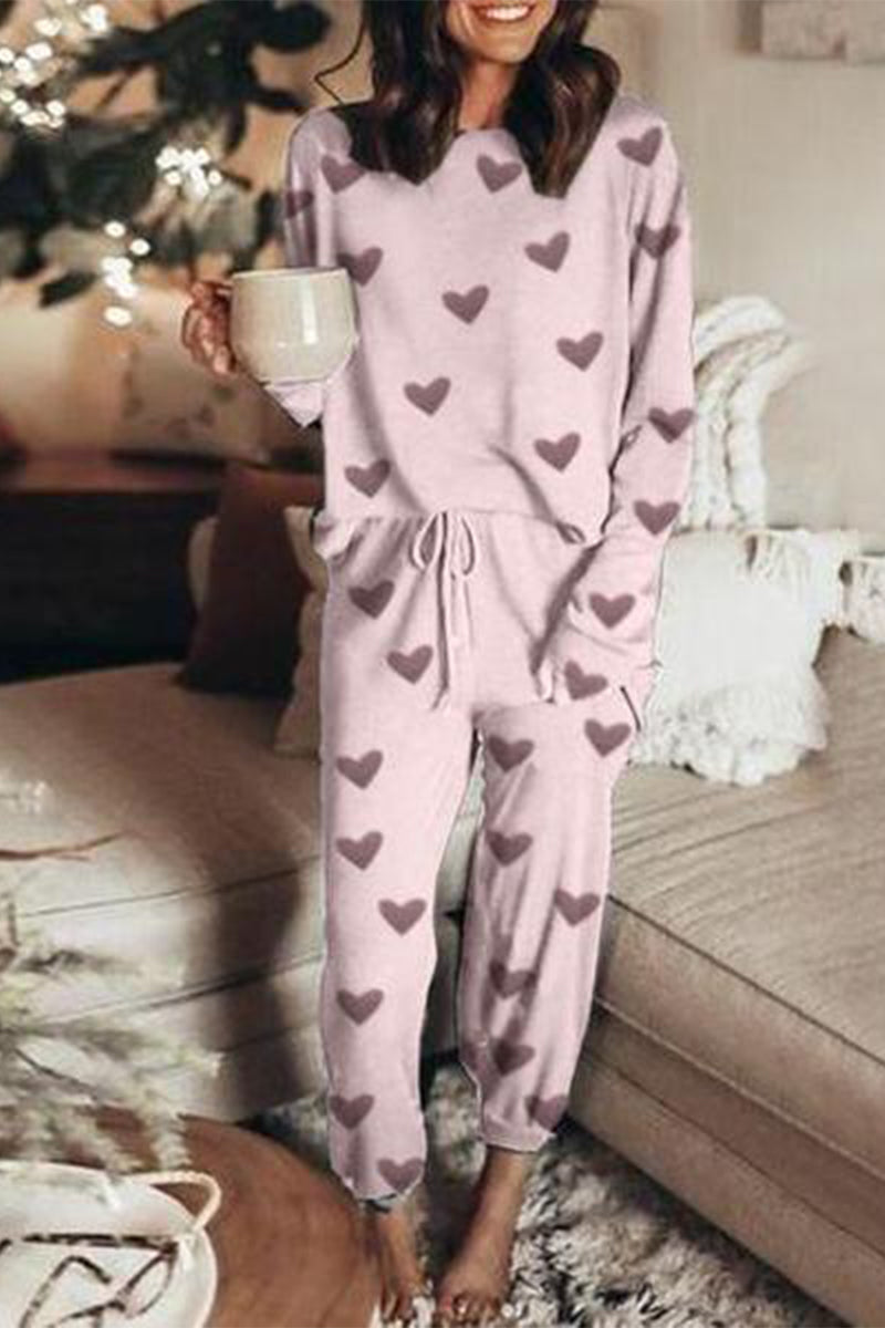 Kaynafashions - Casual The stars Printing O Neck Long Sleeve Two Pieces