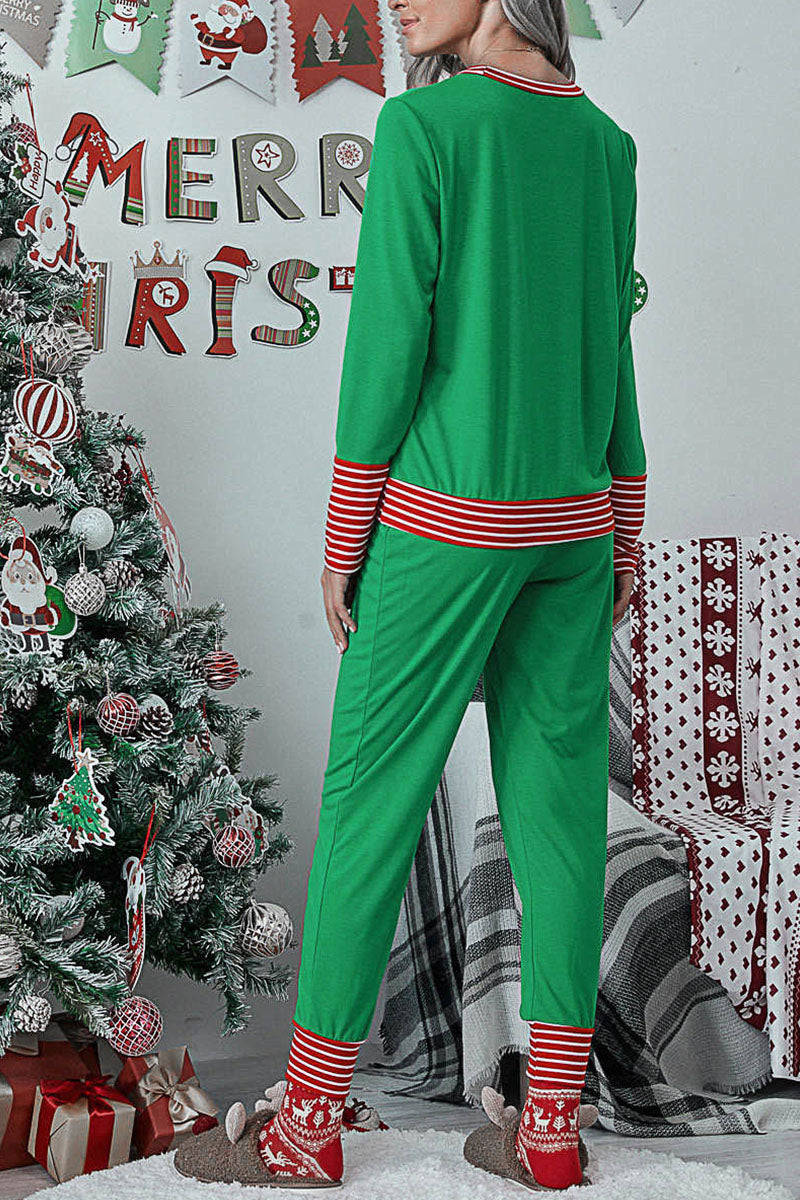 Kaynafashions - Fashion Living Print Patchwork O Neck Two Pieces