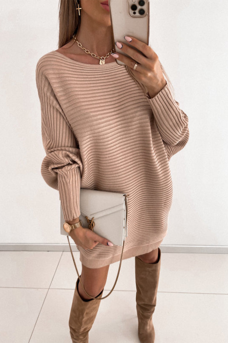 Kaynafashions - Daily Elegant Solid O Neck One Step Skirt Dresses