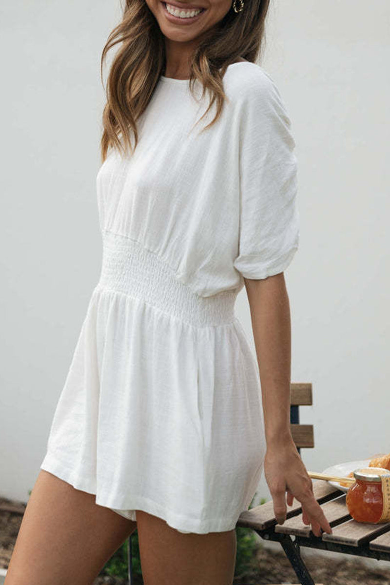 Kaynafashions - Casual Simplicity Solid Backless O Neck Loose Jumpsuits