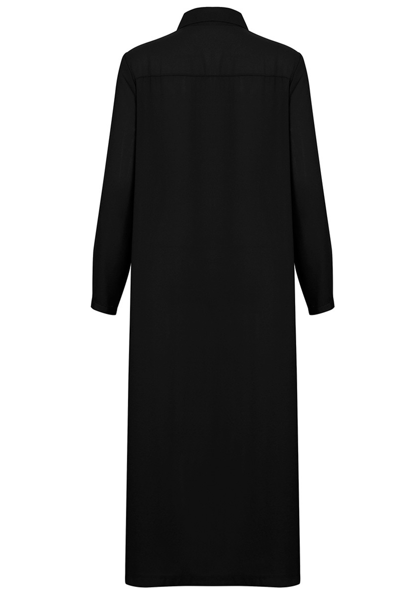 Kaynafashions - Casual Solid Patchwork Turndown Collar Shirt Dress Dresses(3 colors)