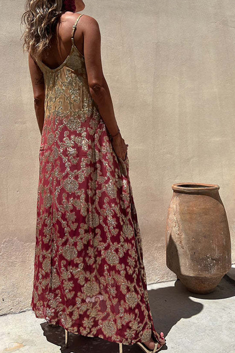 Kaynafashions - Casual College Print Pocket V Neck Sling Dress Dresses