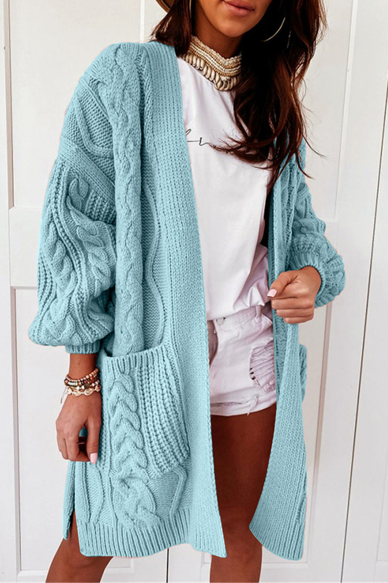 Kaynafashions - Fashion Casual Print Patchwork Pocket V Neck Tops(6 colors)