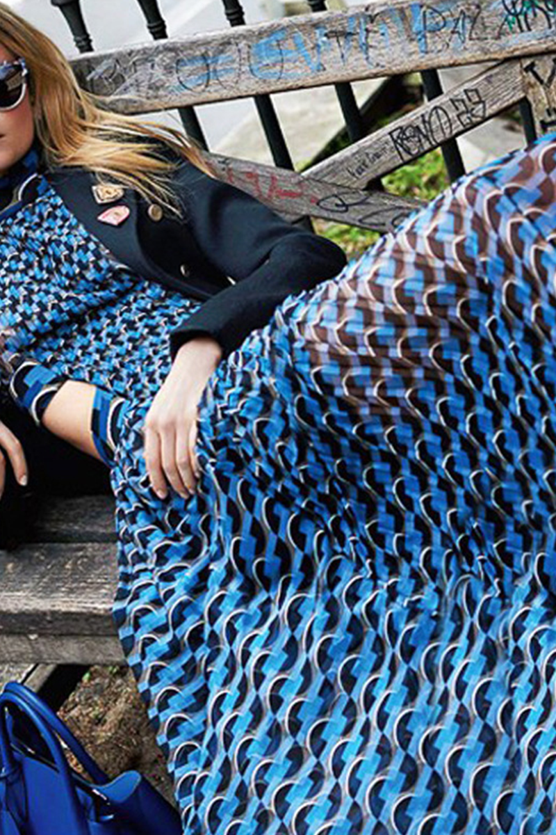 Kaynafashions - Casual Print Flounce Half A Turtleneck Cake Skirt Dresses