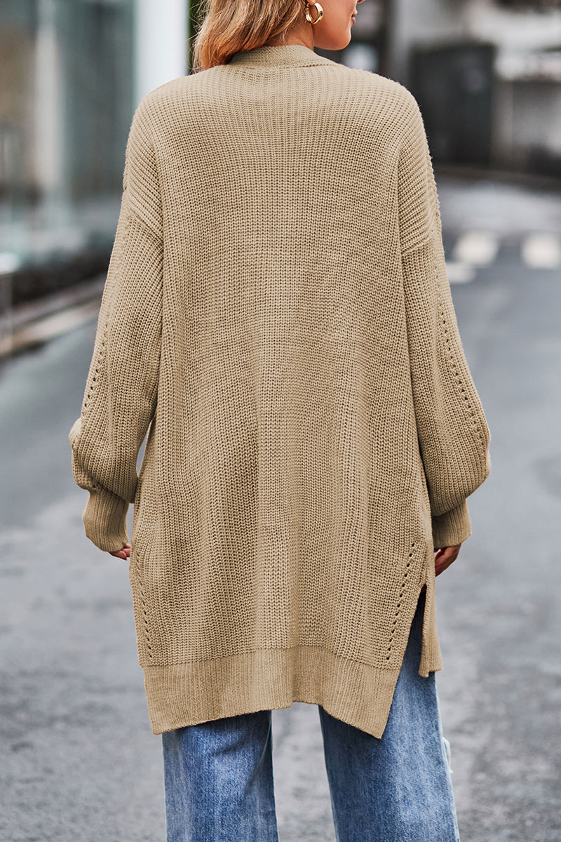 Kaynafashions - Street Solid Pocket Cardigan Collar Tops