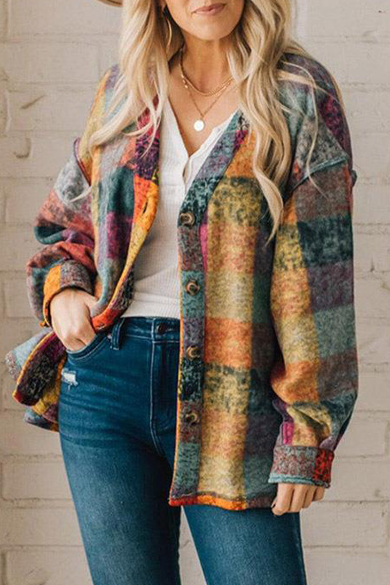 Kaynafashions - Street Color Block Buckle Contrast Outerwear