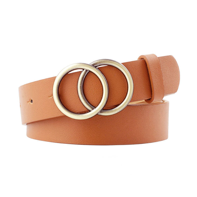 Kaynafashions - Fashion Casual Wild Round Buckle Belt