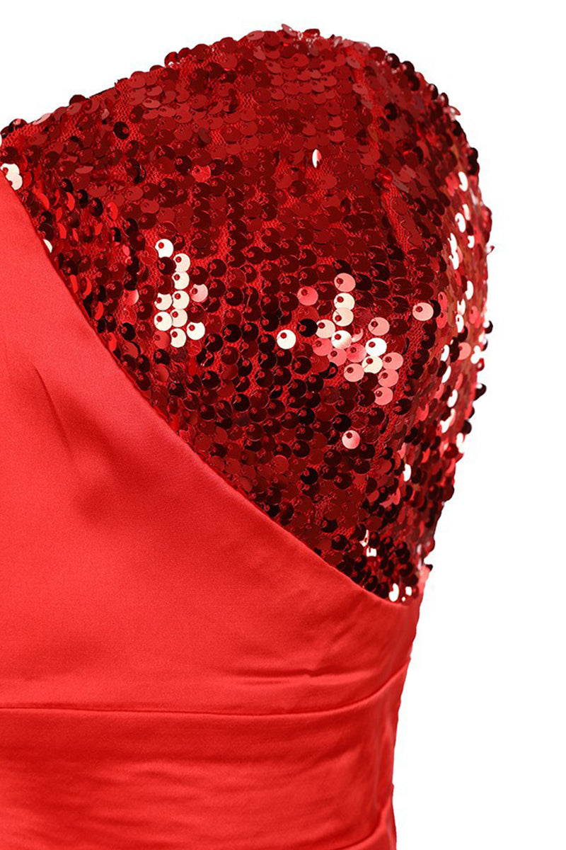 Kaynafashions - Sexy Celebrities Solid Sequins Patchwork One Shoulder Evening Dress Dresses