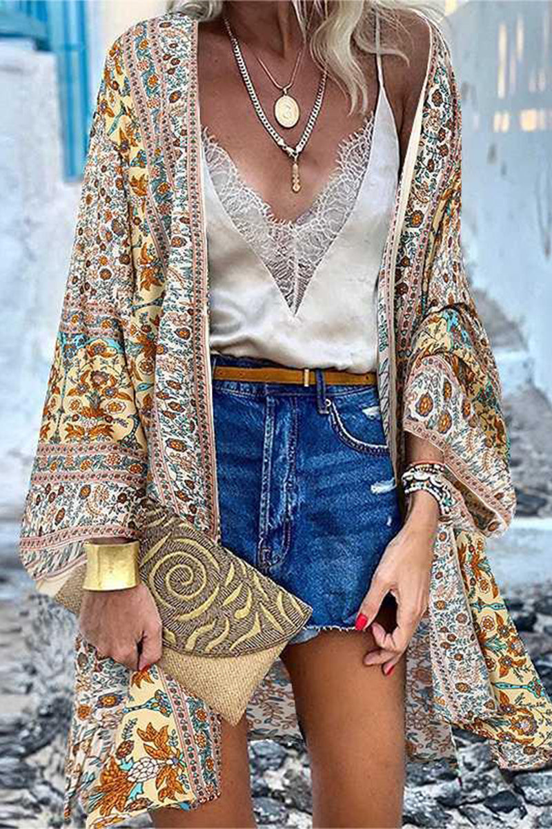 Kaynafashions - College Print Patchwork Cardigan Collar Outerwear