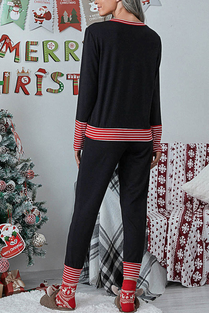 Kaynafashions - Fashion Living Print Patchwork O Neck Two Pieces