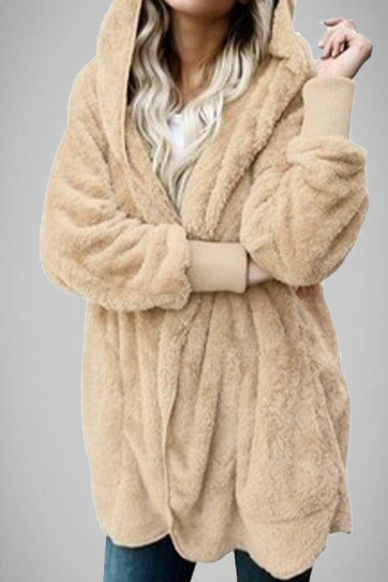 Kaynafashions - Work Solid Patchwork Cardigan Collar Outerwear(9 Colors)