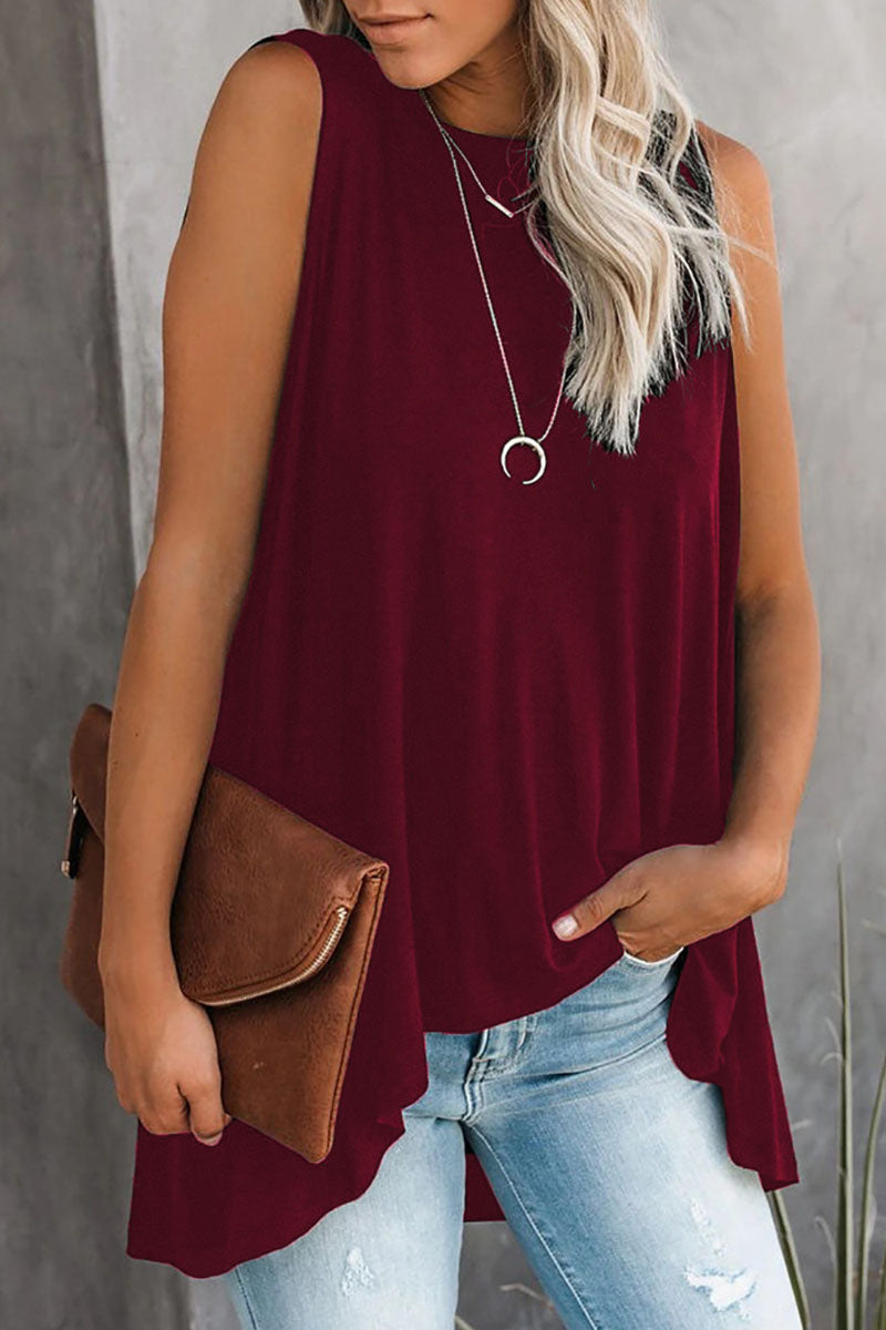 Kaynafashions - Fashion Simplicity Solid O Neck Tops(5 Colors)