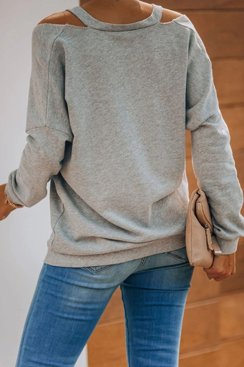 Kaynafashions - Fashion Casual Solid Patchwork V Neck Tops