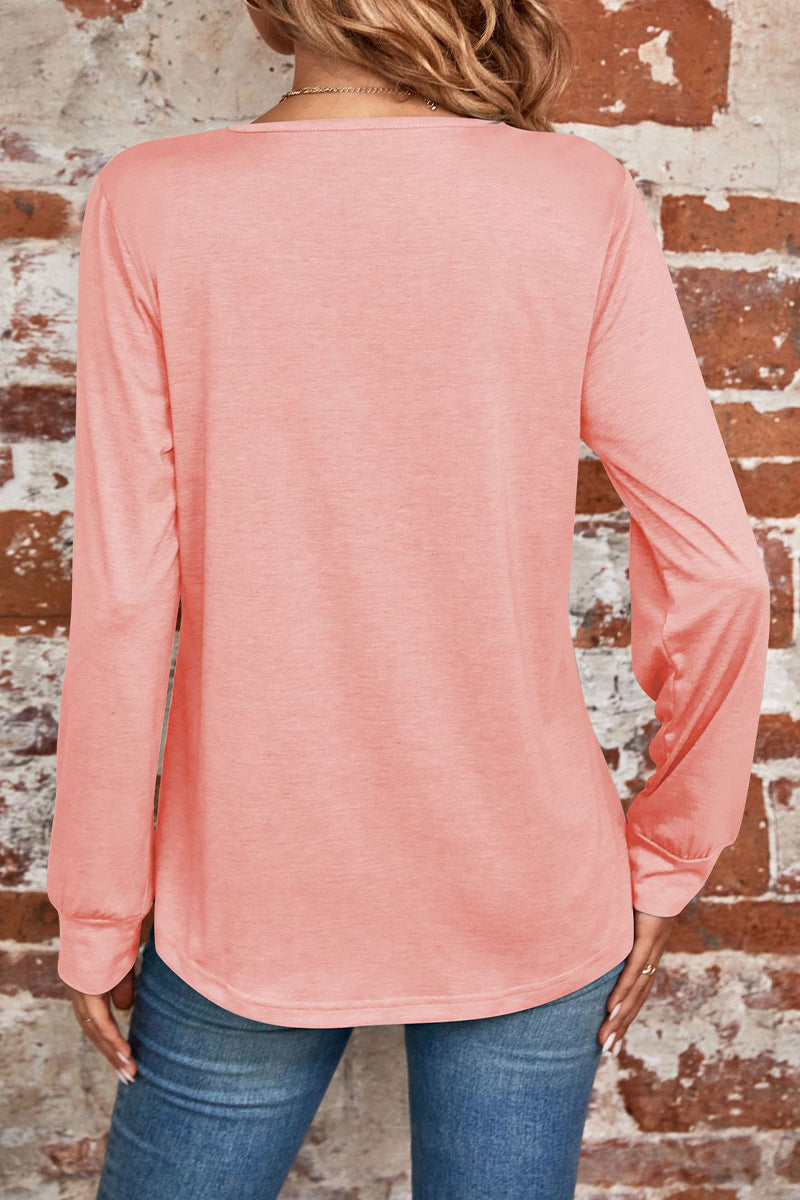 Kaynafashions - Casual Solid Fold Square Collar Tops