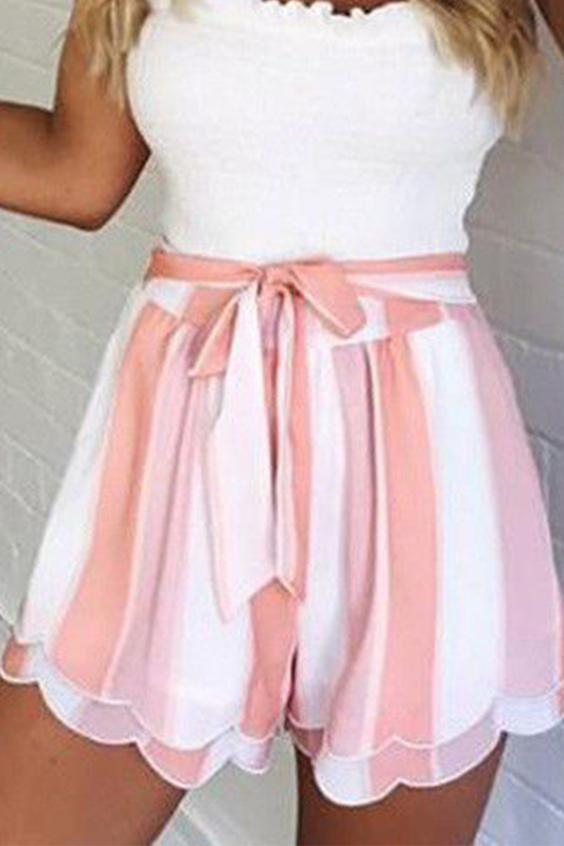 Kaynafashions - Casual Patchwork Flounce Straight Mid Waist Straight Full Print Bottoms(4 colors)