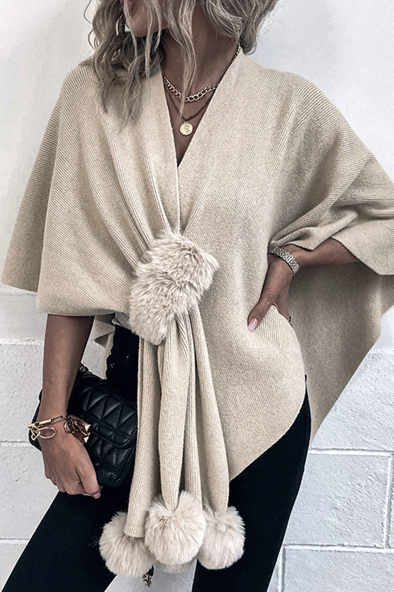 Kaynafashions - Casual Elegant Solid Patchwork V Neck Outerwear