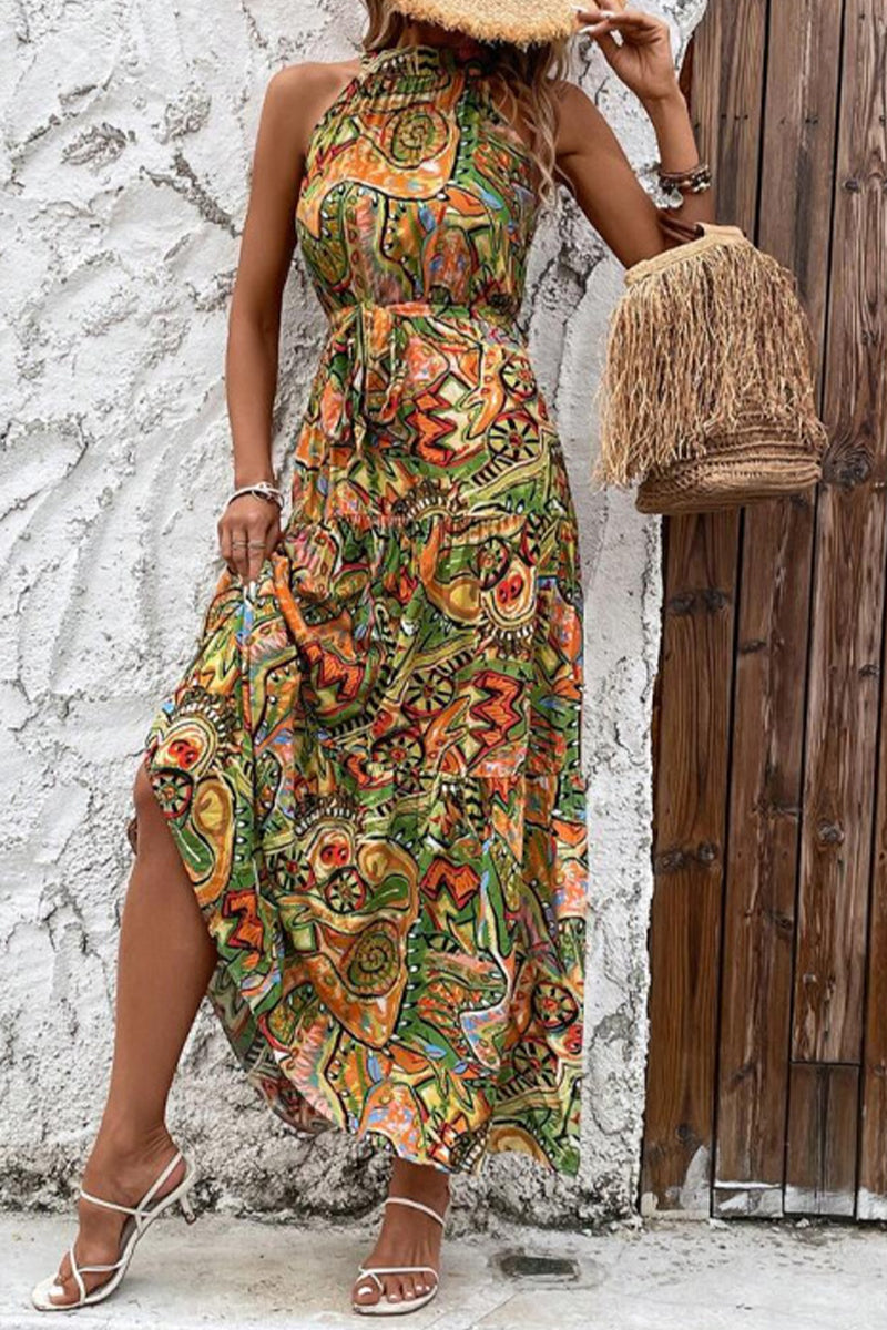 Kaynafashions - Bohemian Floral Patchwork Printed Dress Dresses
