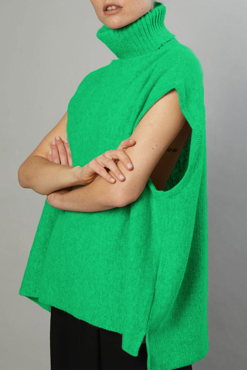 Kaynafashions - Work British Style Solid Patchwork Turtleneck Tops