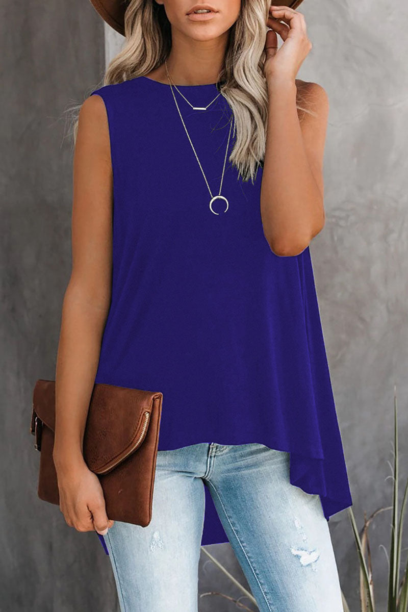 Kaynafashions - Fashion Simplicity Solid O Neck Tops(5 Colors)