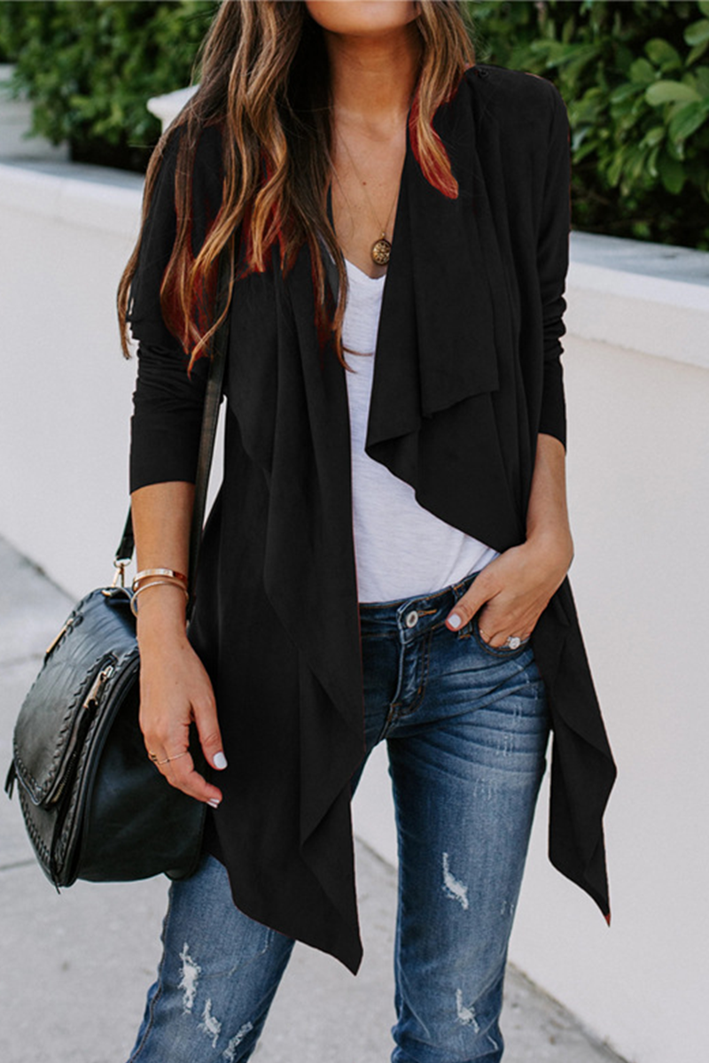 Kaynafashions - Fashion Solid Patchwork Cardigan