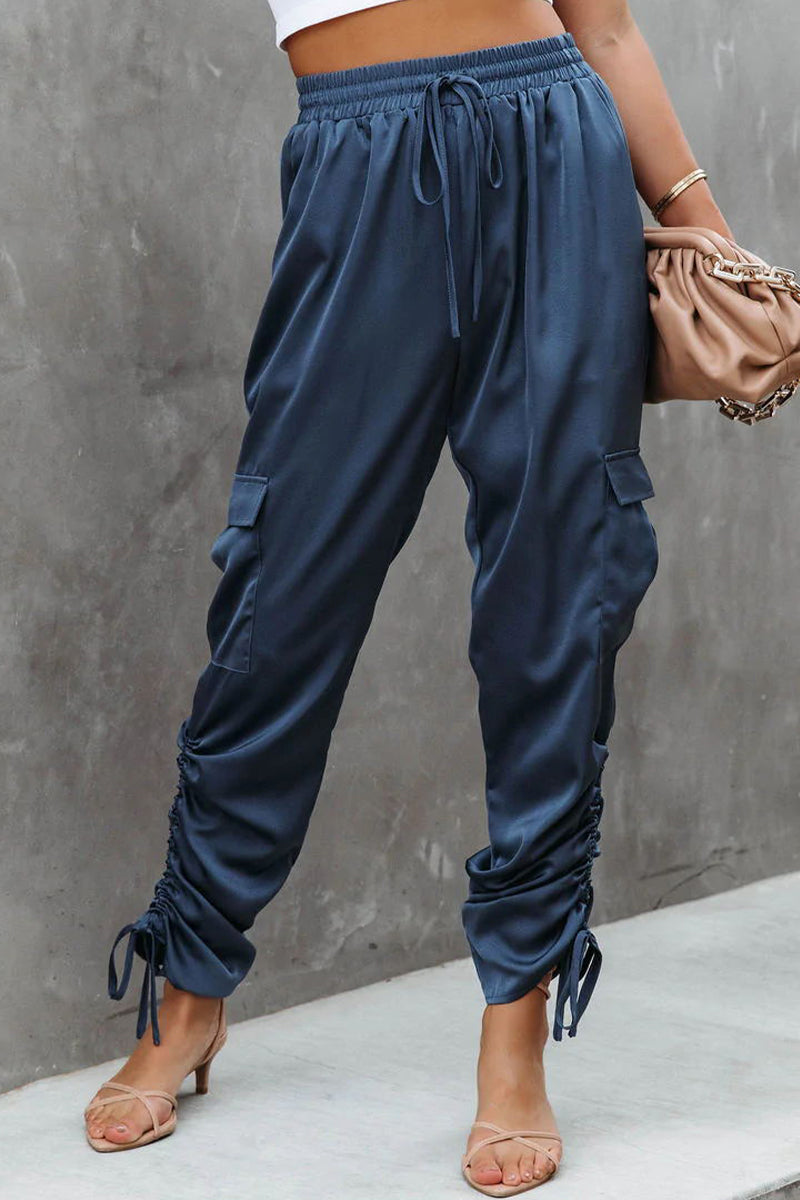 Kaynafashions - Casual Solid Color Loose Harlan Bottoms(3 Colors)