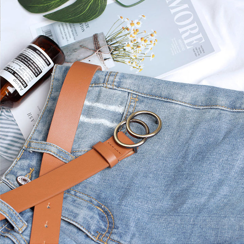 Kaynafashions - Fashion Casual Wild Round Buckle Belt