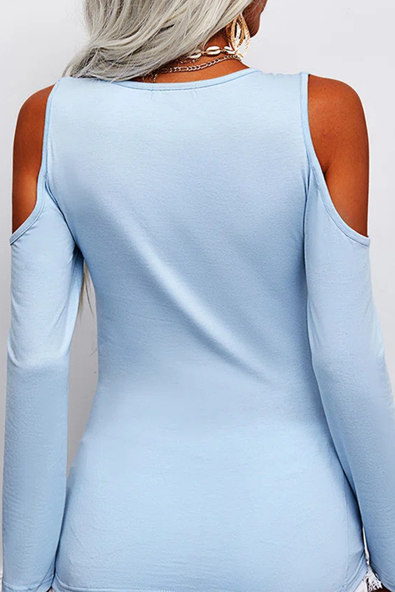 Kaynafashions - Casual Solid Patchwork V Neck Tops