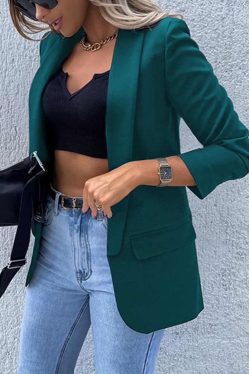 Kaynafashions - Street Print Patchwork Turndown Collar Outerwear(5 Colors)