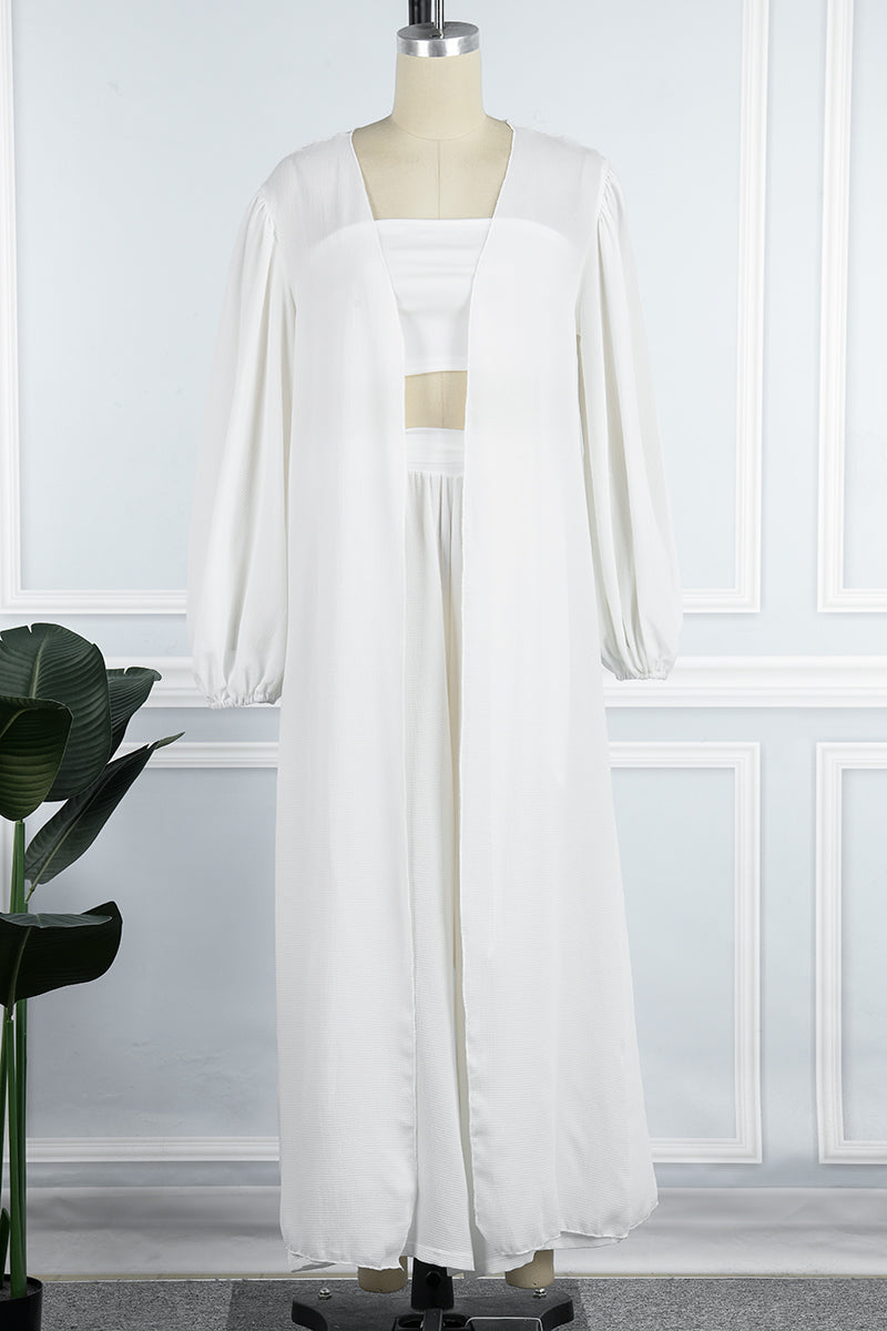 Kaynafashions - Fashion Casual Solid With Belt Strapless Three Pieces(4 colors)