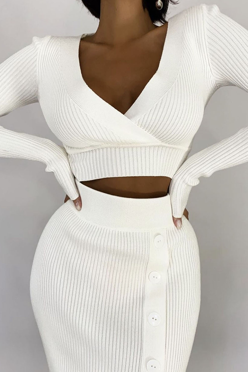 Kaynafashions - Elegant Solid Patchwork V Neck Tops(6 Colors)