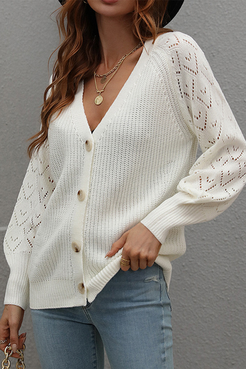 Kaynafashions - Casual Solid Patchwork V Neck Tops（3 colors）