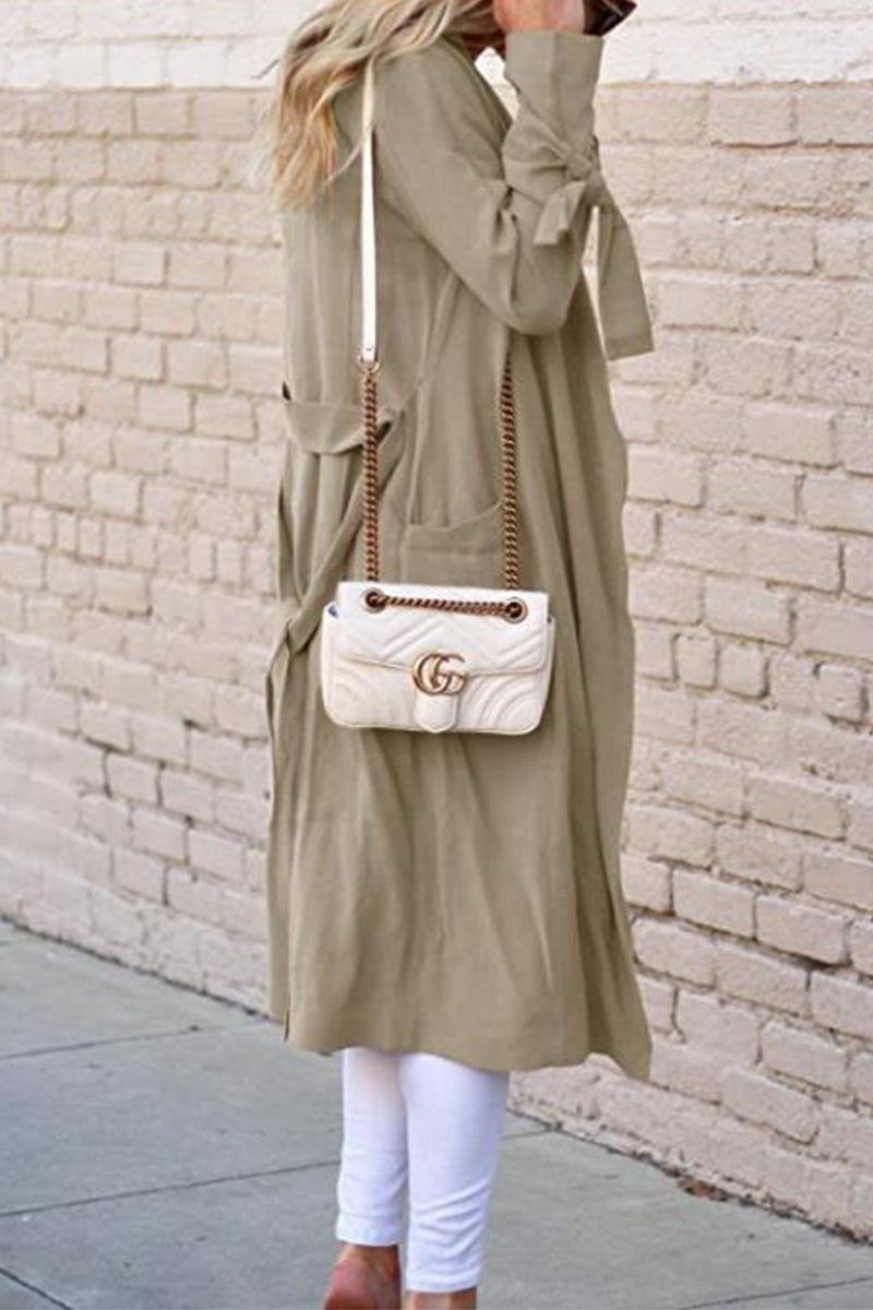 Kaynafashions - British Style Solid Frenulum Outerwear(6 Colors)