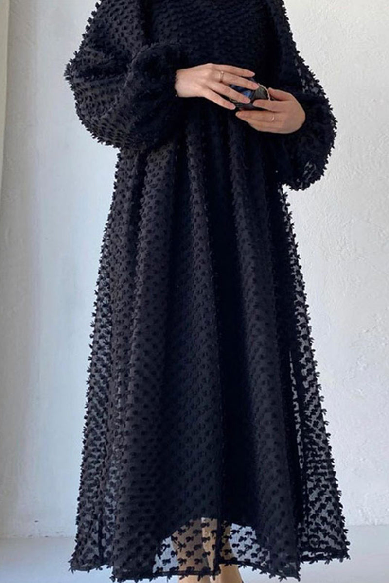 Kaynafashions - Elegant Solid Patchwork O Neck A Line Dresses